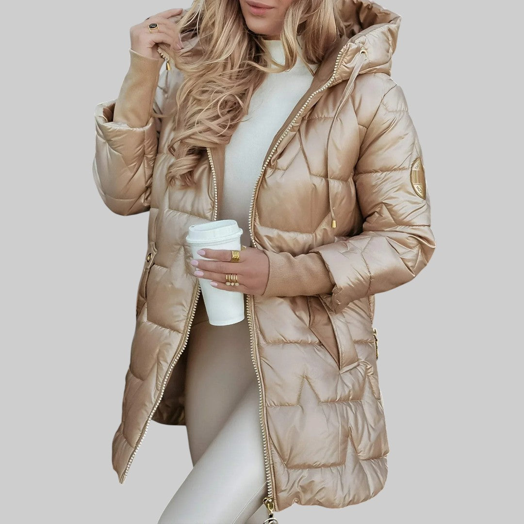 Cecilia | Cappotto elegante autunnale con cappuccio