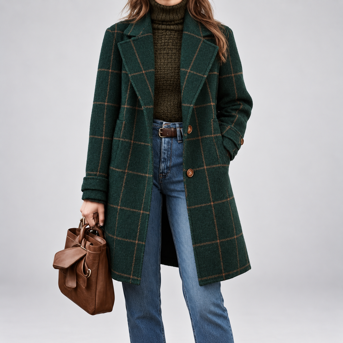 Oxford | Cappotto a Quadri Effetto Lana