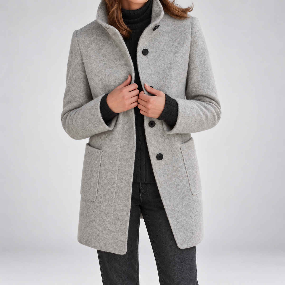 Evelina | Cappotto con Collo Alto