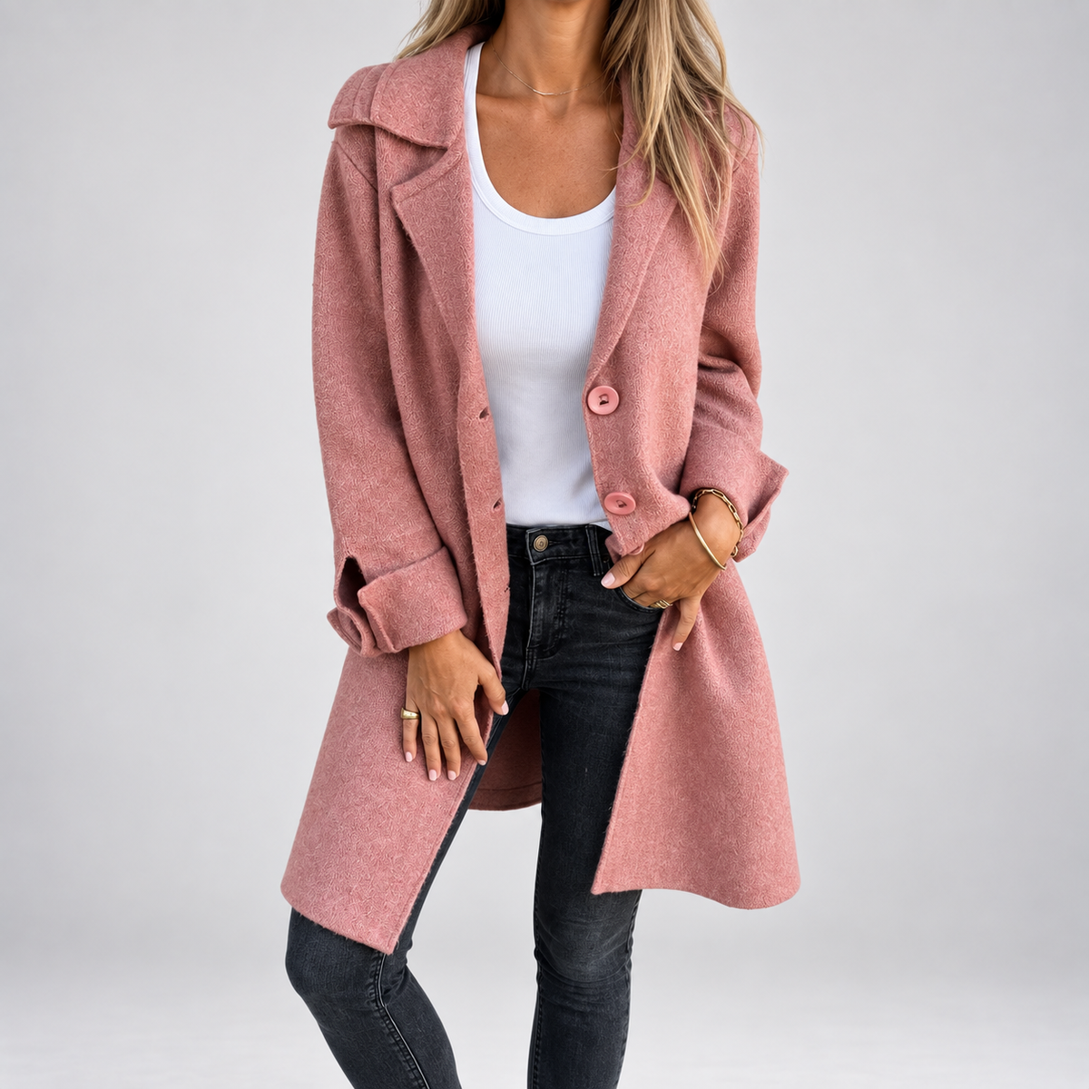 Gwendolen | Cappotto con Colletto a Revers e Bottoni