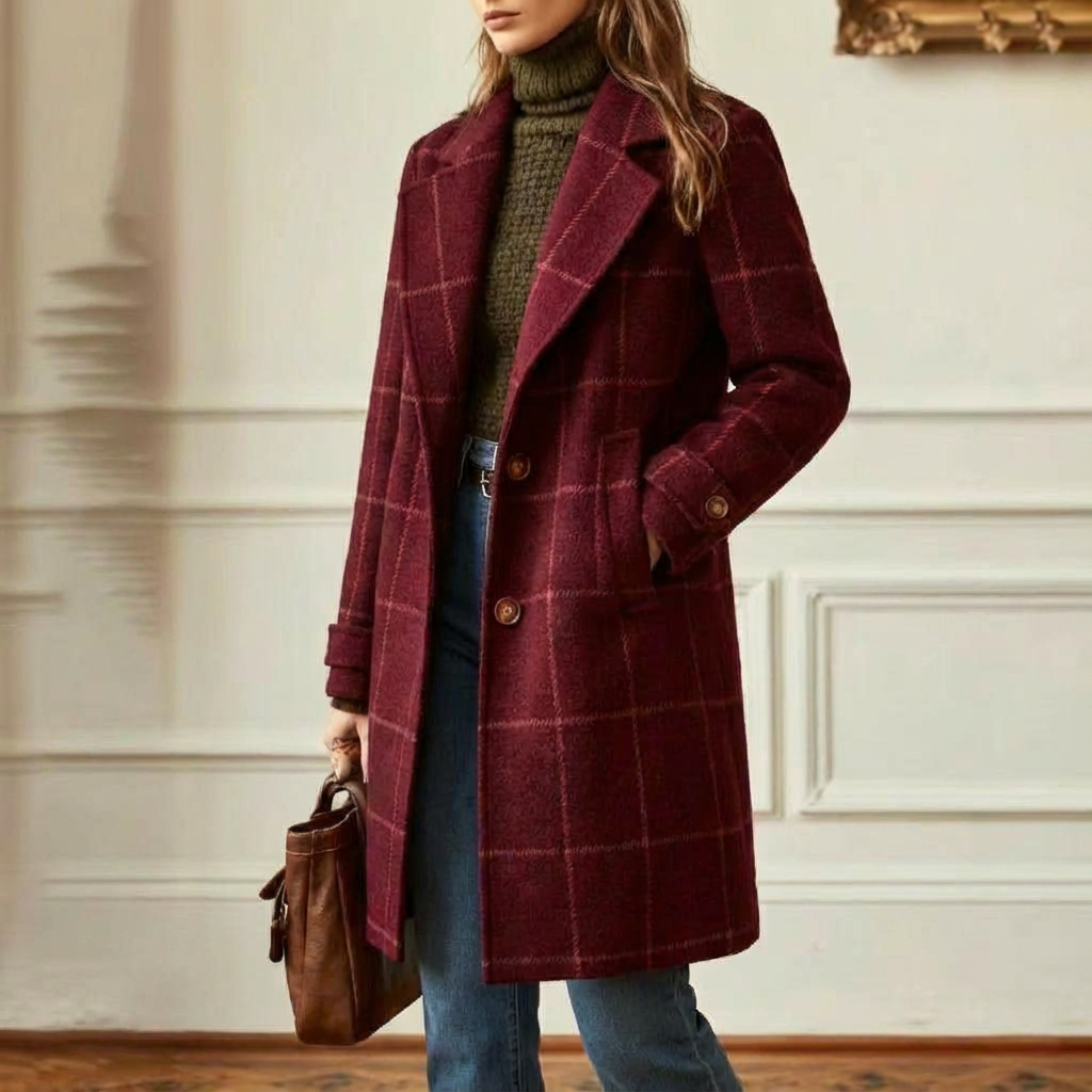 Oxford | Cappotto a Quadri Effetto Lana