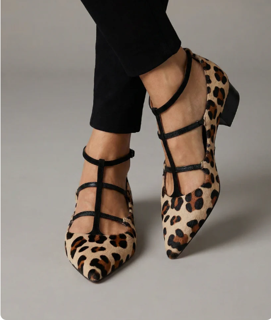 Franca | Scarpe con Tacco e Cinturino Leopardo