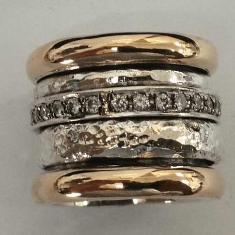 Valora | Anello spesso in oro vintage a strati