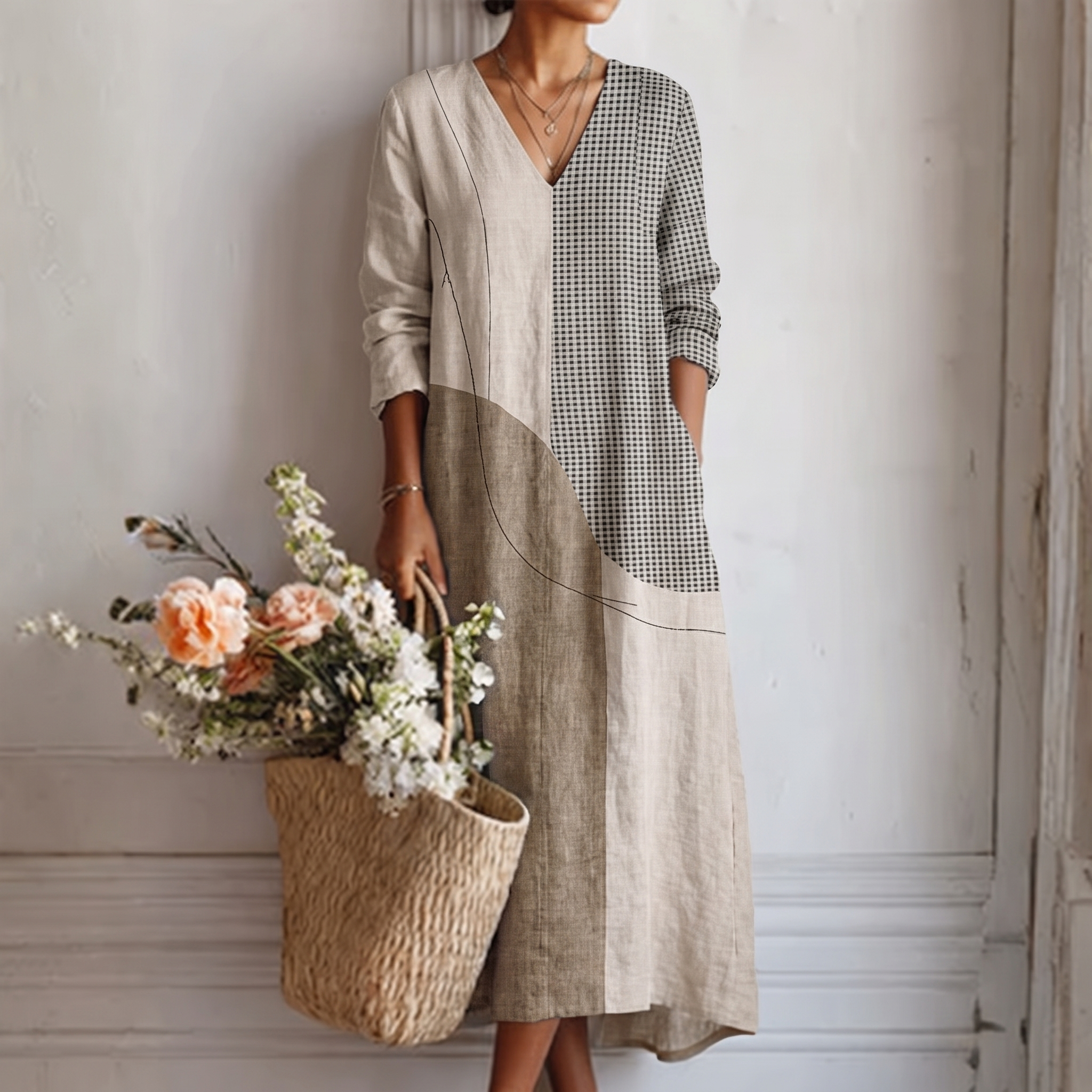 Abito elegante Emma con righe