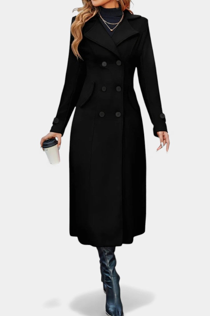 Philippa | Cappotto Lungo Sartoriale a Doppio Petto