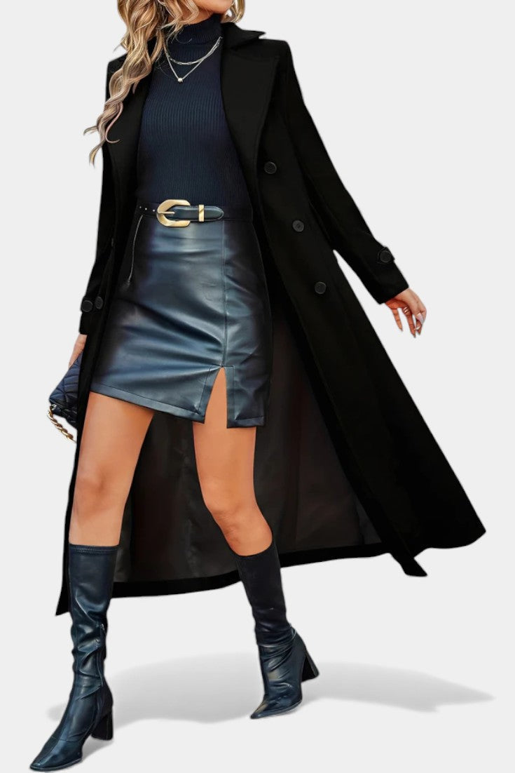 Philippa | Cappotto Lungo Sartoriale a Doppio Petto