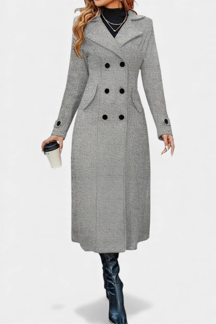 Philippa | Cappotto Lungo Sartoriale a Doppio Petto