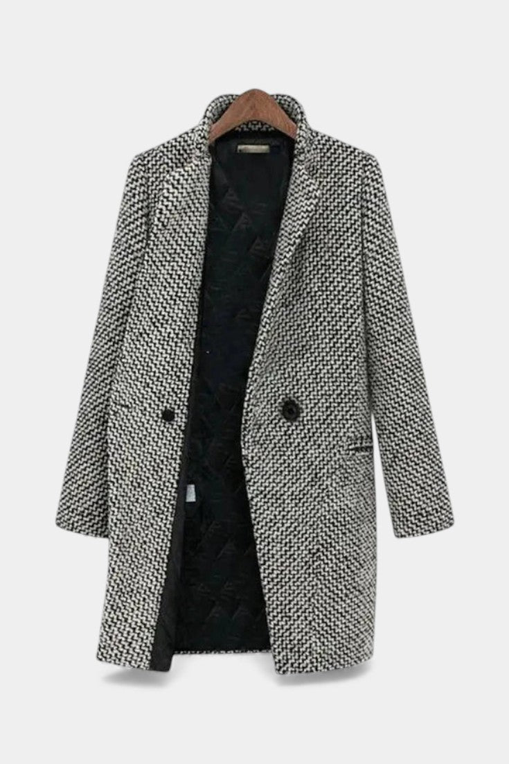 Yasmin | Cappotto Lungo Sartoriale Testurizzato