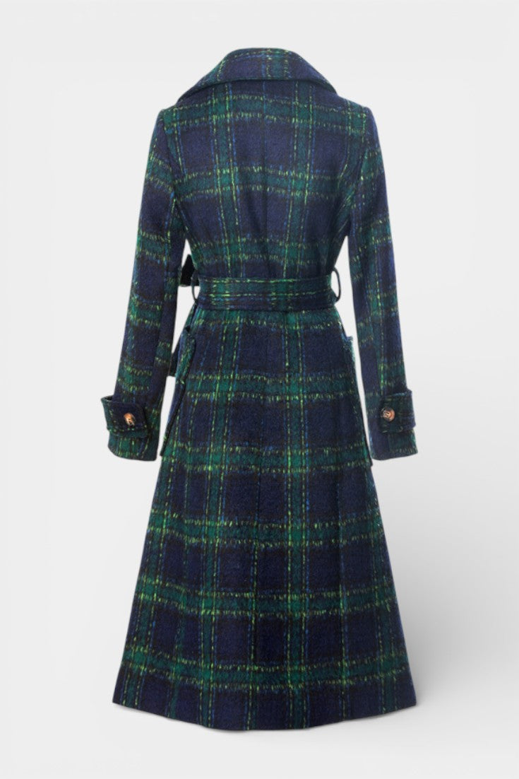 Sabella | Cappotto Longline a Quadri