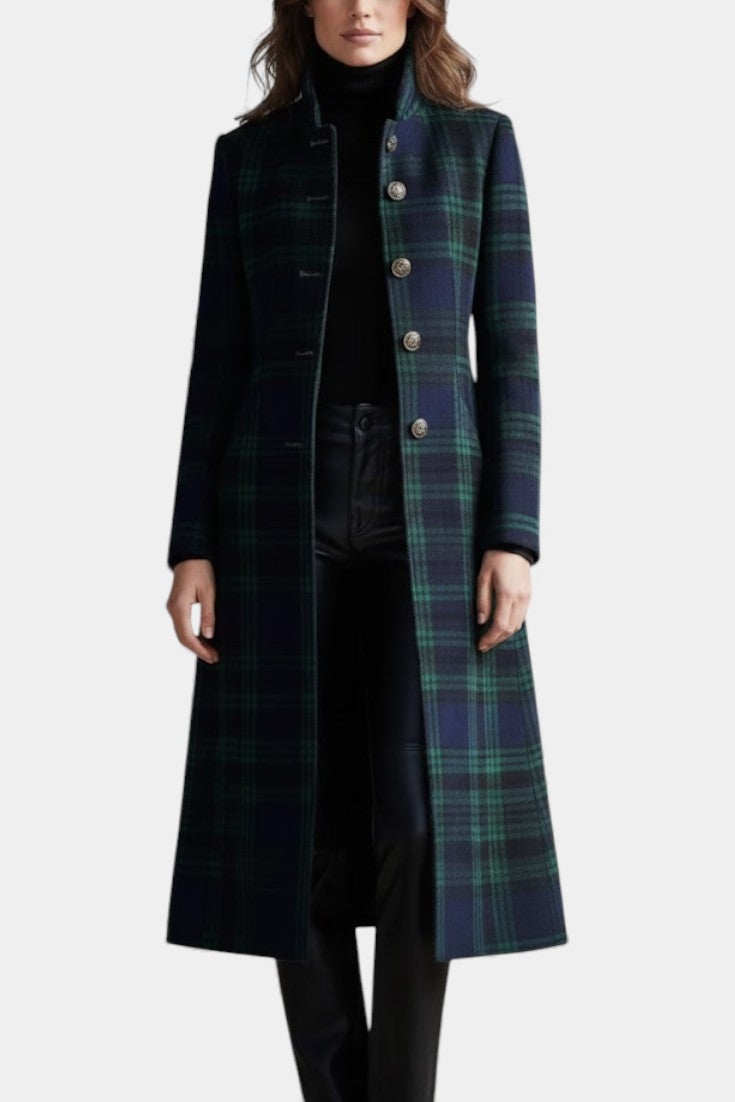 Valentina | Cappotto Midi Sartoriale a Quadri