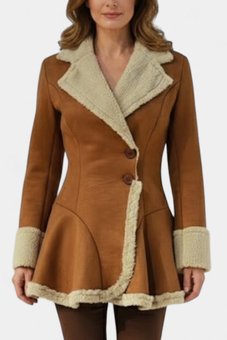 Agatha | Cappotto Svasato Aderente con Bottoni