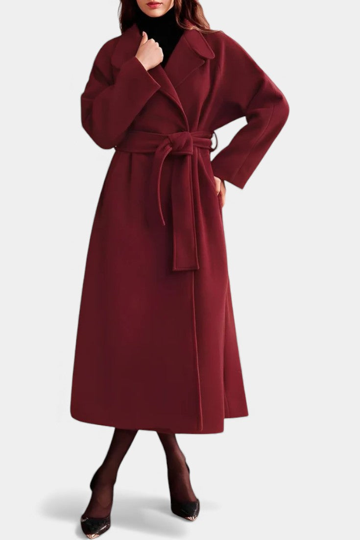 Lenora | Cappotto a Vestaglia Lungo con Cintura