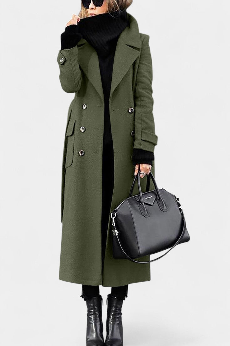 Rosabel | Cappotto Lungo Sartoriale a Doppio Petto