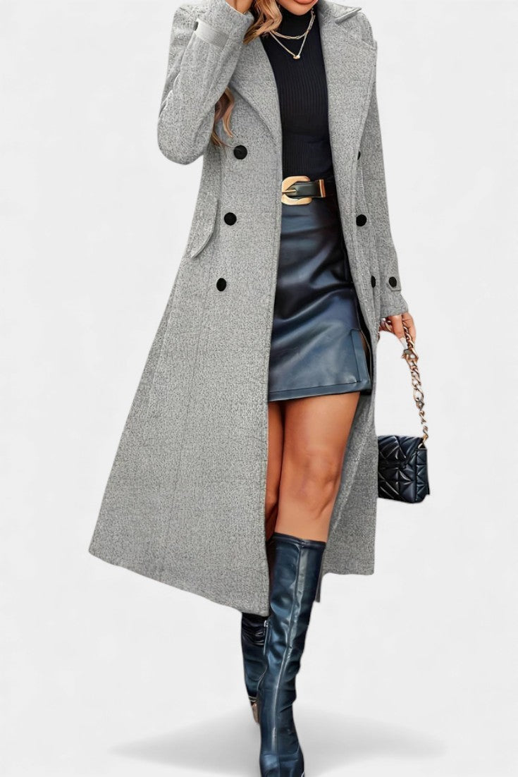 Philippa | Cappotto Lungo Sartoriale a Doppio Petto