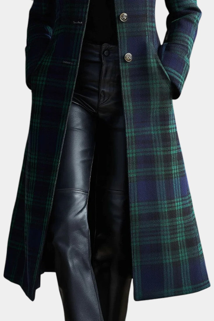 Valentina | Cappotto Midi Sartoriale a Quadri