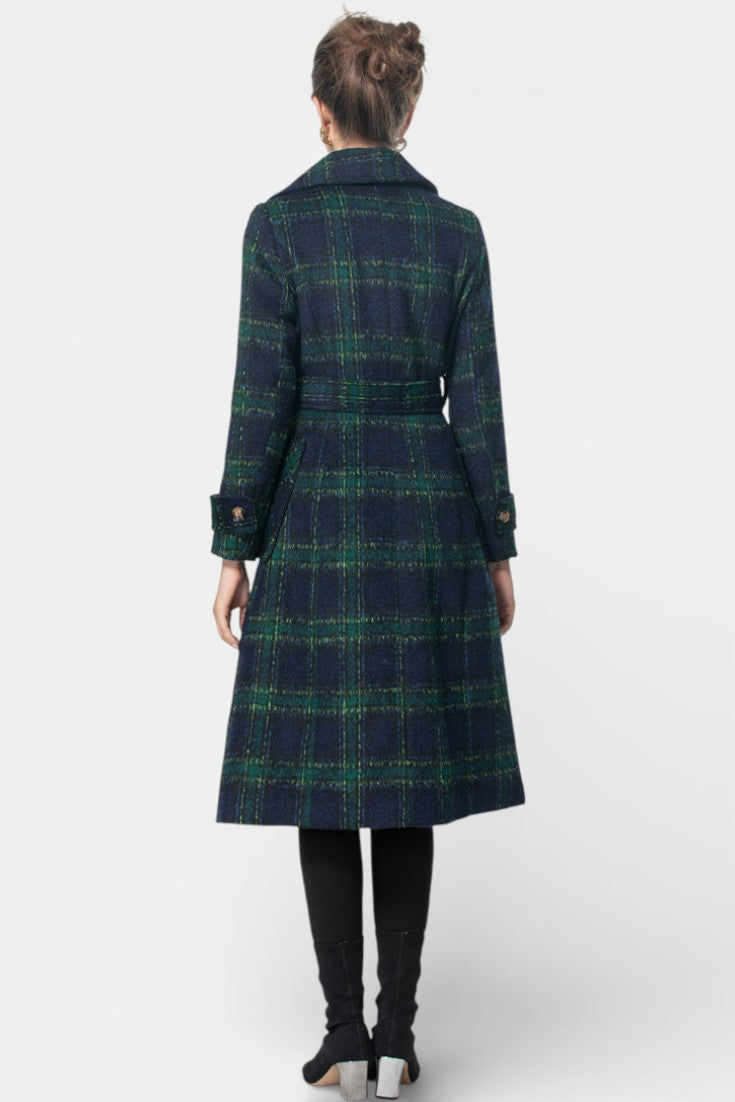 Sabella | Cappotto Longline a Quadri