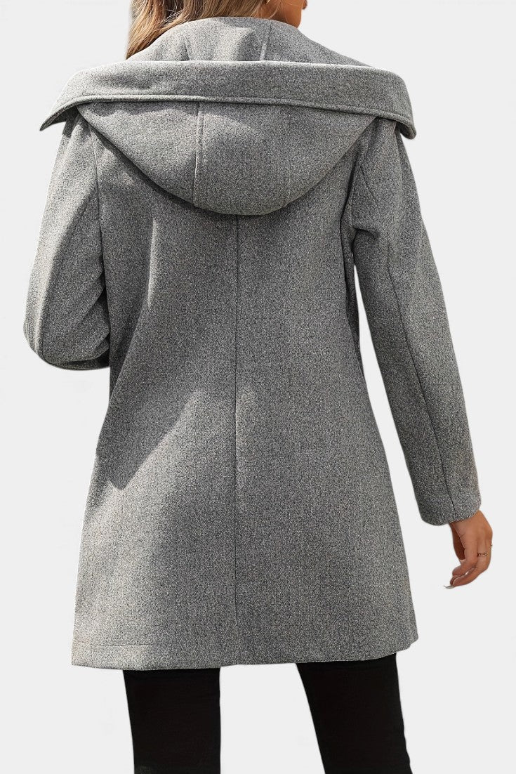Ophelia | Cappotto a Doppio Petto con Cappuccio