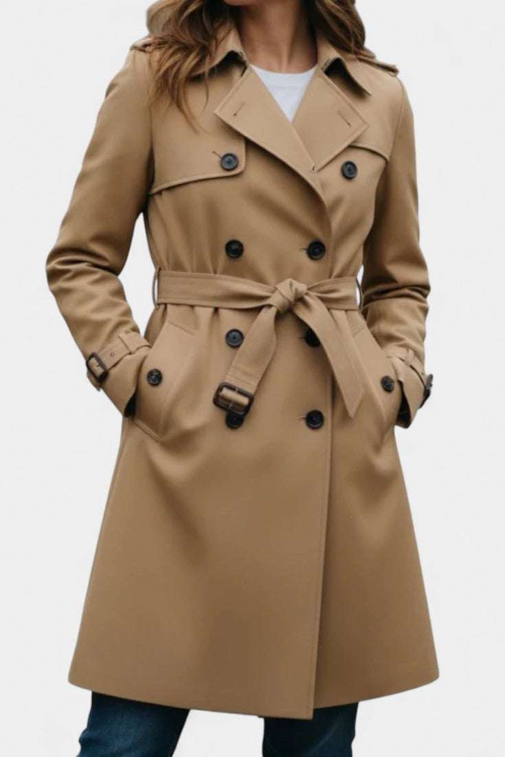 Guinevere | Trench Doppio Petto con Cintura