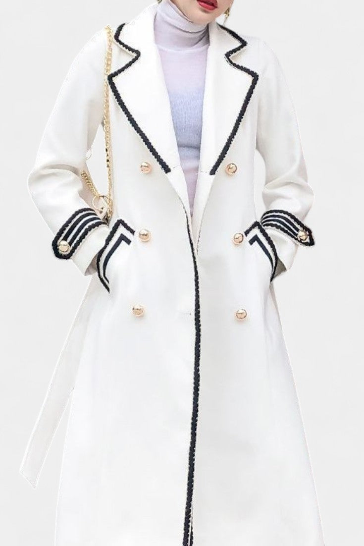 Rosaline | Cappotto Lungo Sartoriale a Doppio Petto