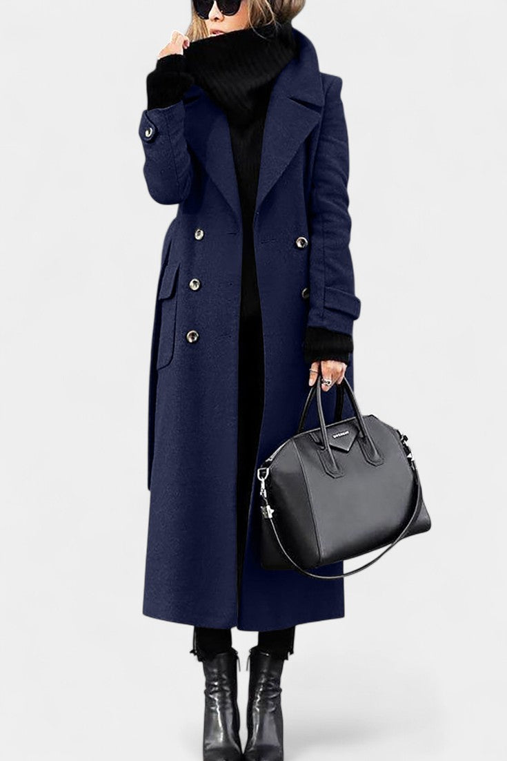 Rosabel | Cappotto Lungo Sartoriale a Doppio Petto