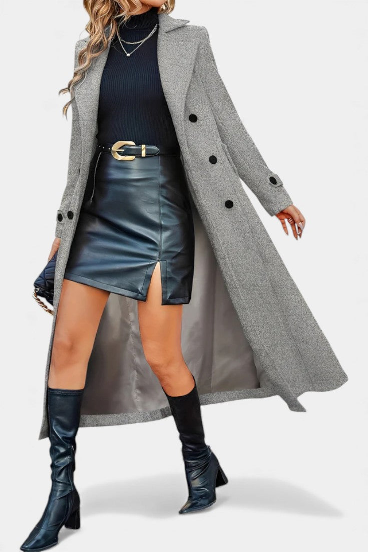 Philippa | Cappotto Lungo Sartoriale a Doppio Petto