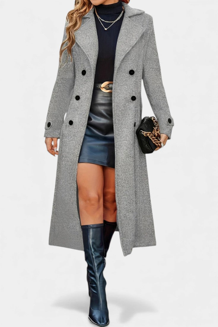 Philippa | Cappotto Lungo Sartoriale a Doppio Petto