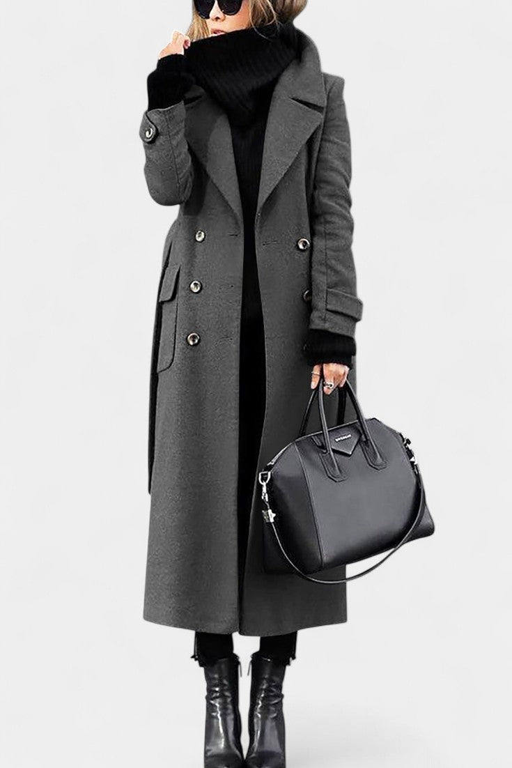 Rosabel | Cappotto Lungo Sartoriale a Doppio Petto