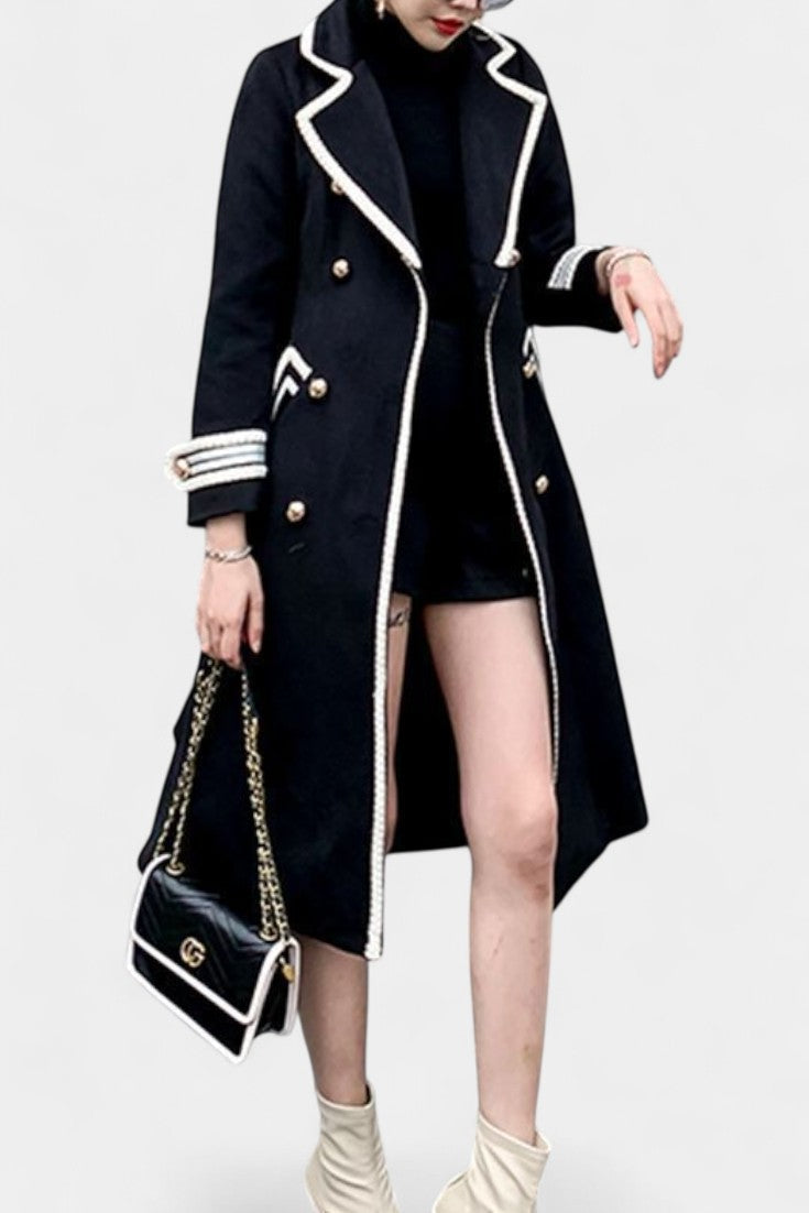 Rosaline | Cappotto Lungo Sartoriale a Doppio Petto