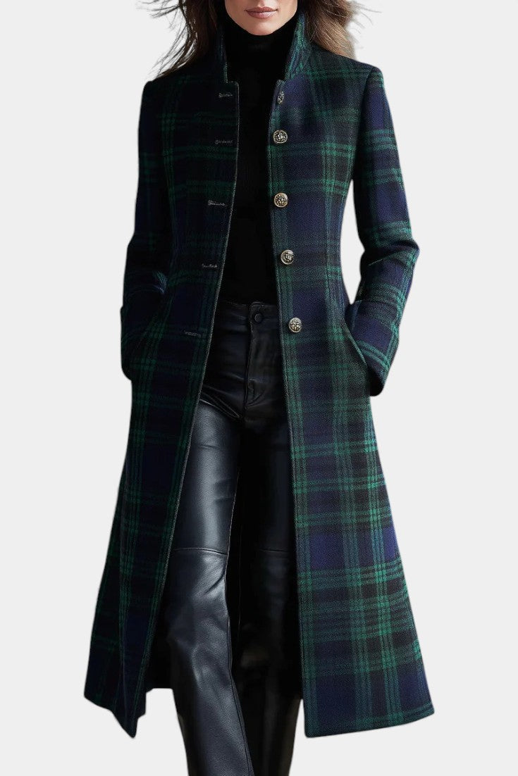 Valentina | Cappotto Midi Sartoriale a Quadri