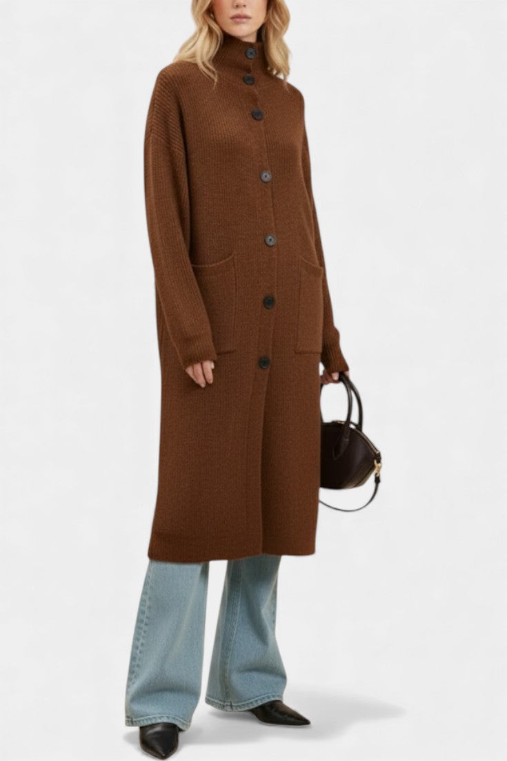 Amelie | Cappotto Longline con Collo Alto