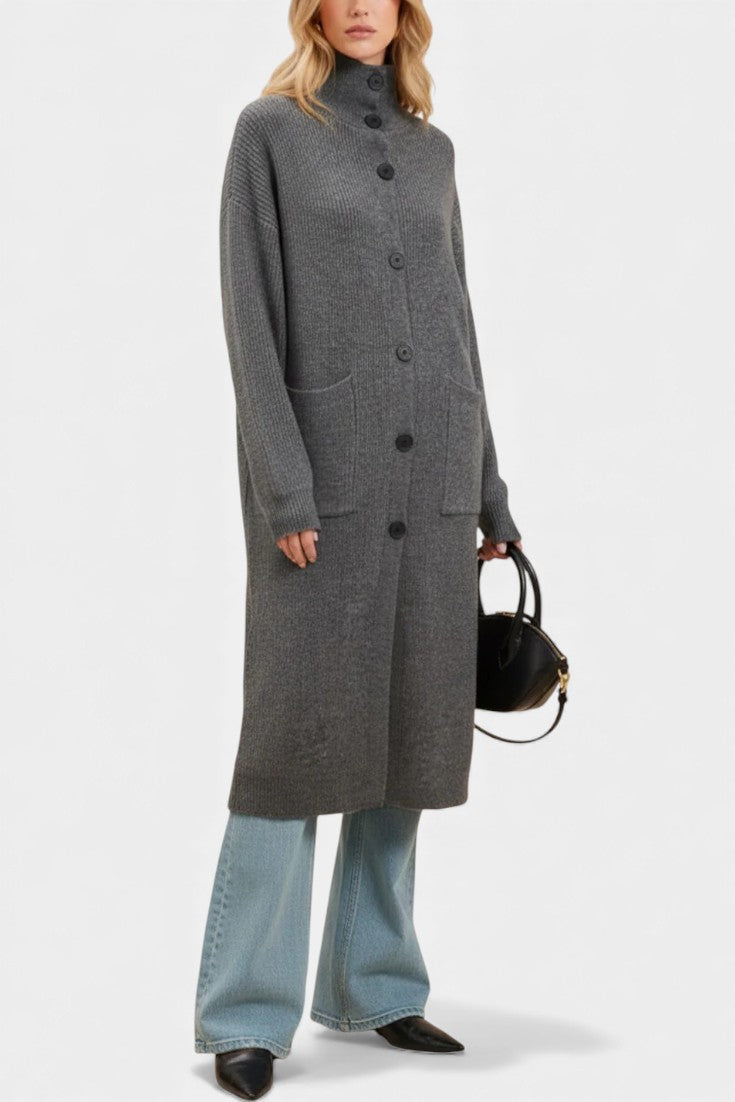 Amelie | Cappotto Longline con Collo Alto