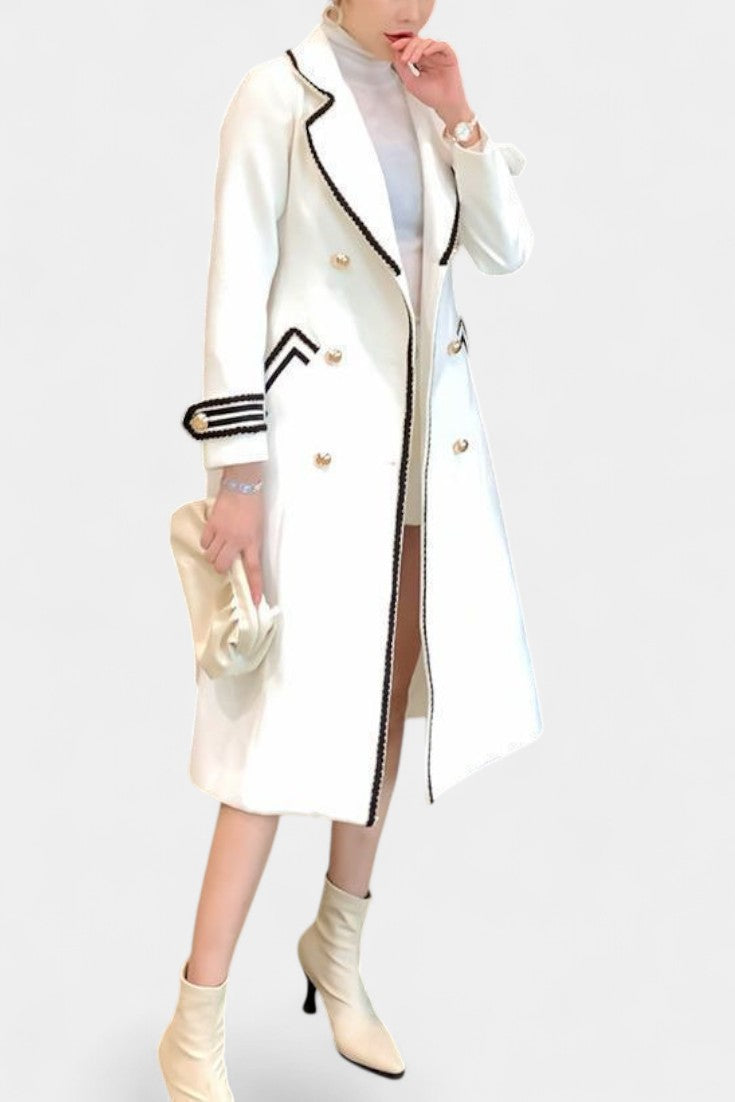 Rosaline | Cappotto Lungo Sartoriale a Doppio Petto