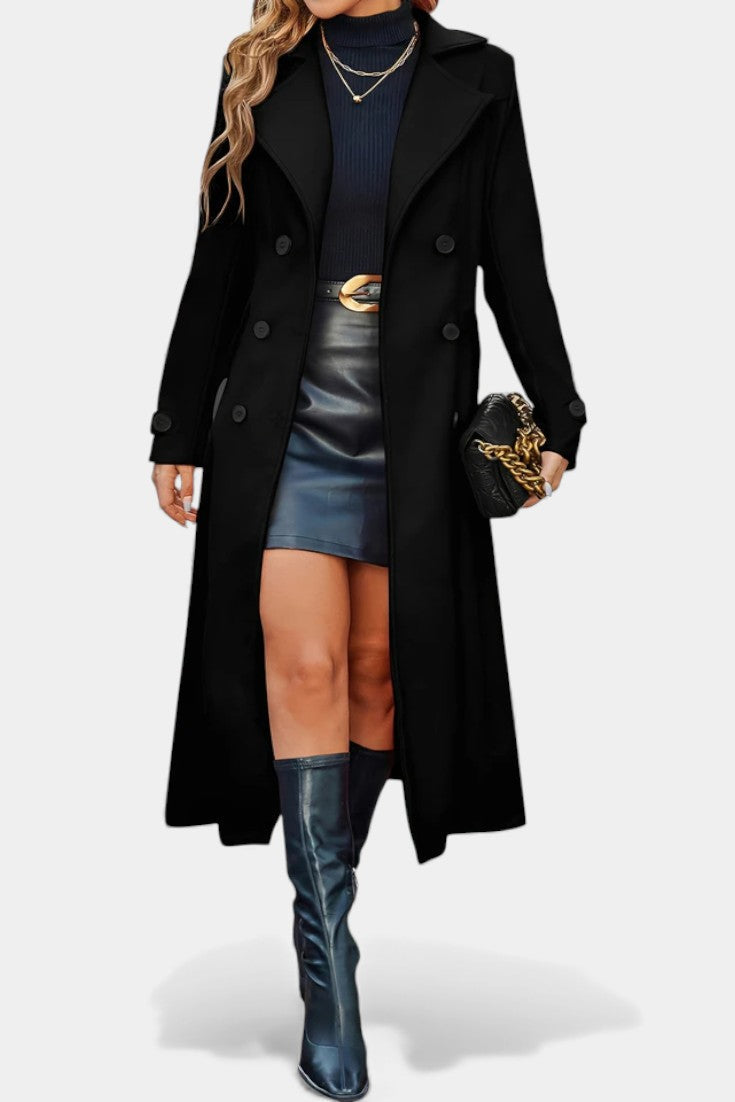 Philippa | Cappotto Lungo Sartoriale a Doppio Petto