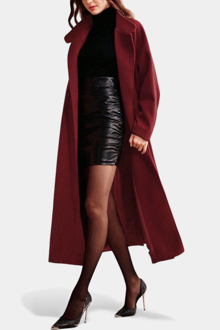 Lenora | Cappotto a Vestaglia Lungo con Cintura