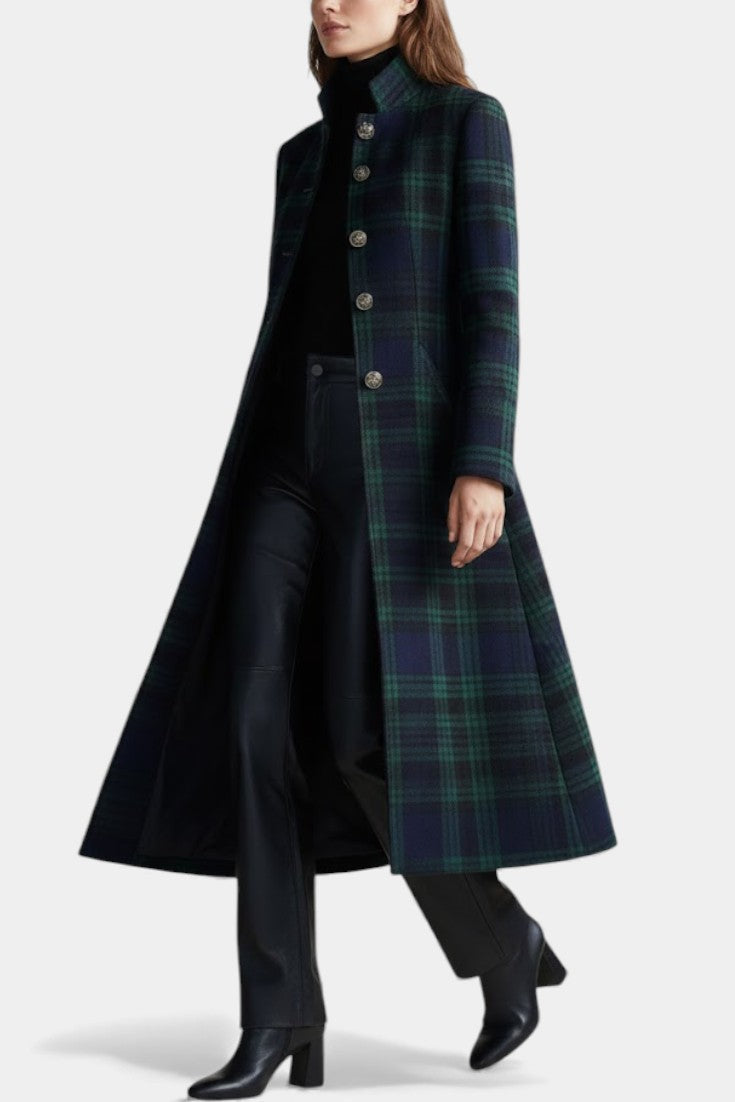 Valentina | Cappotto Midi Sartoriale a Quadri
