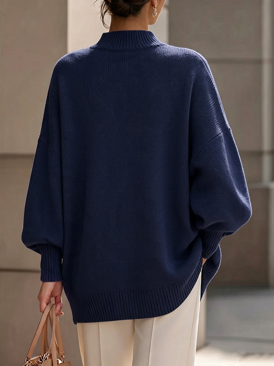 Rocío | Maglione Asimmetrico con Bottoni Dorati