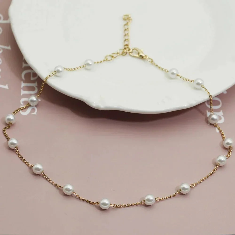 Lustra | Collana con Perle d'Oro