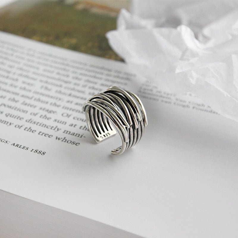Sylvian | Anello a strati regolabile in argento sterling