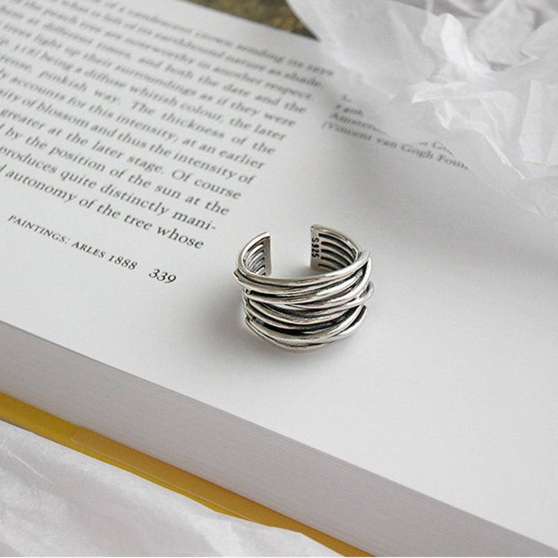 Sylvian | Anello a strati regolabile in argento sterling
