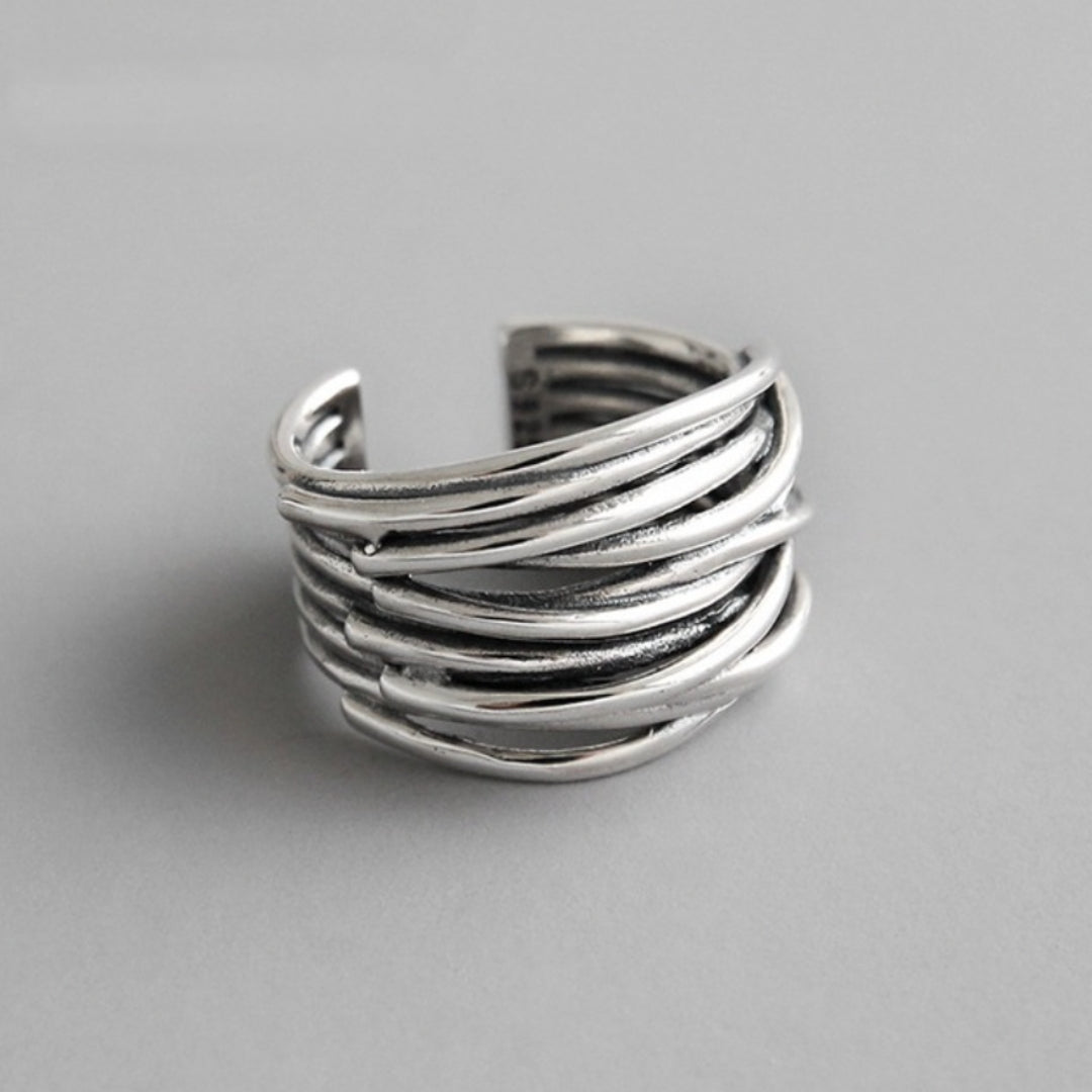 Sylvian | Anello a strati regolabile in argento sterling