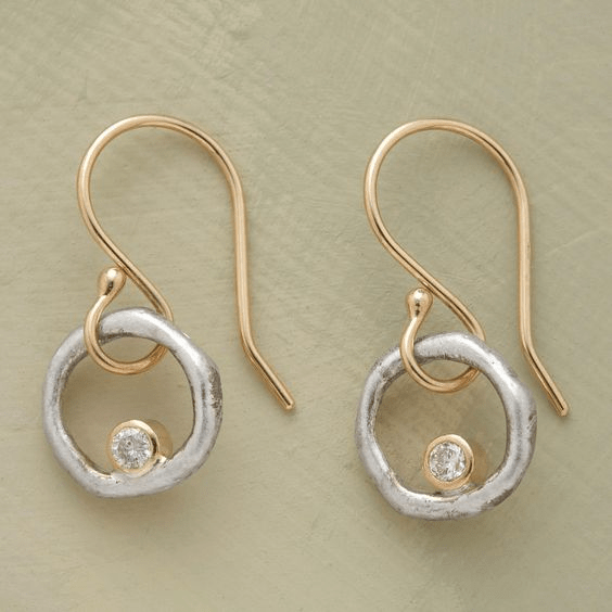 Elaria | Orecchini in Zirconia Vintage Oro e Argento